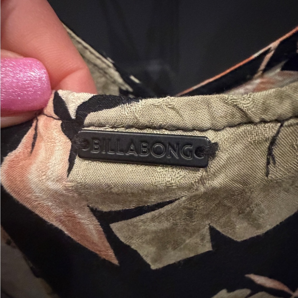 Billabong Black and Orange Floral Dress Medium pre loved - Picture 6 of 12